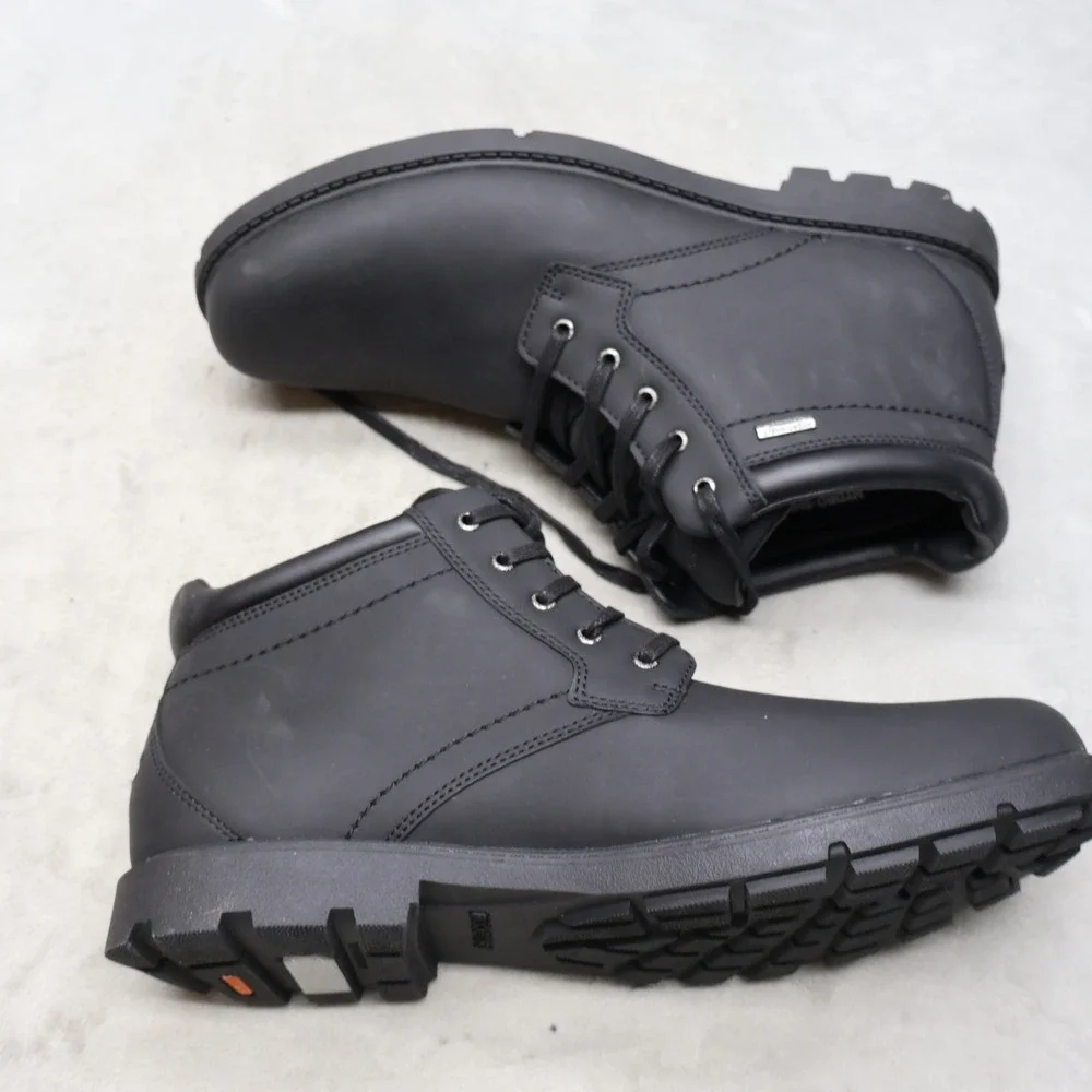 Rockport Mens 13M Chukka Boots Black Storm Surge Slip Resistant Waterproof NEW